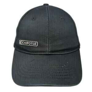 Loomstate Baseball Cap Black One Size Chipotle Logo Organic Cotton Strapback Hat